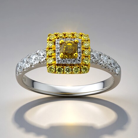 Anello in oro con Diamante Giallo SI2 (CIRARI)