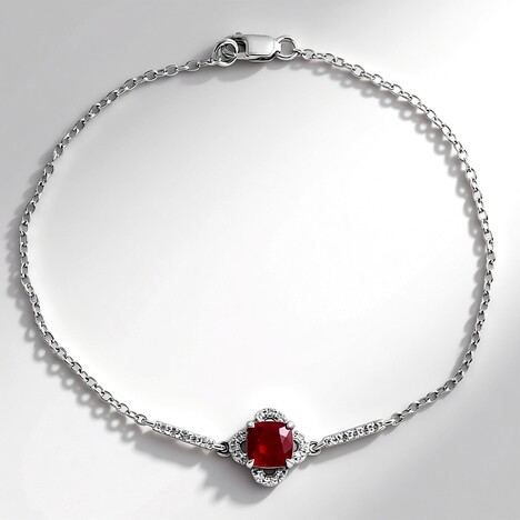 Bracciale in argento con Rubino Bemainty