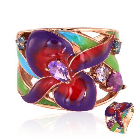 Anello in argento con Rodolite