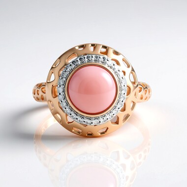 Anello in argento con Opale Rosa di Machu Picchu (Ornaments by de Melo)