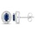 Blauer Saphir-Silberohrringe