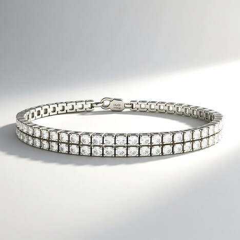 Bracciale in argento con Topazio Bianco