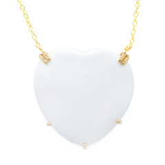 White Onyx Silver Necklace