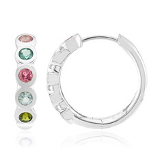 Brazilian Pink Tourmaline Silver Earrings (Pallanova)