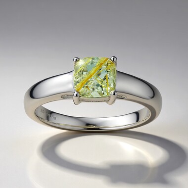 Rutile Quartz Silver Ring