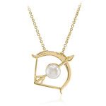 Collana in argento con Perla d'Acqua Dolce Bianca