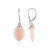 Pink Opal Silver Earrings