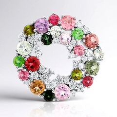 Ciondolo in argento con Tormalina (de Melo)