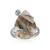 Zilveren ring met een Venus chalcedoon (Bali Barong)