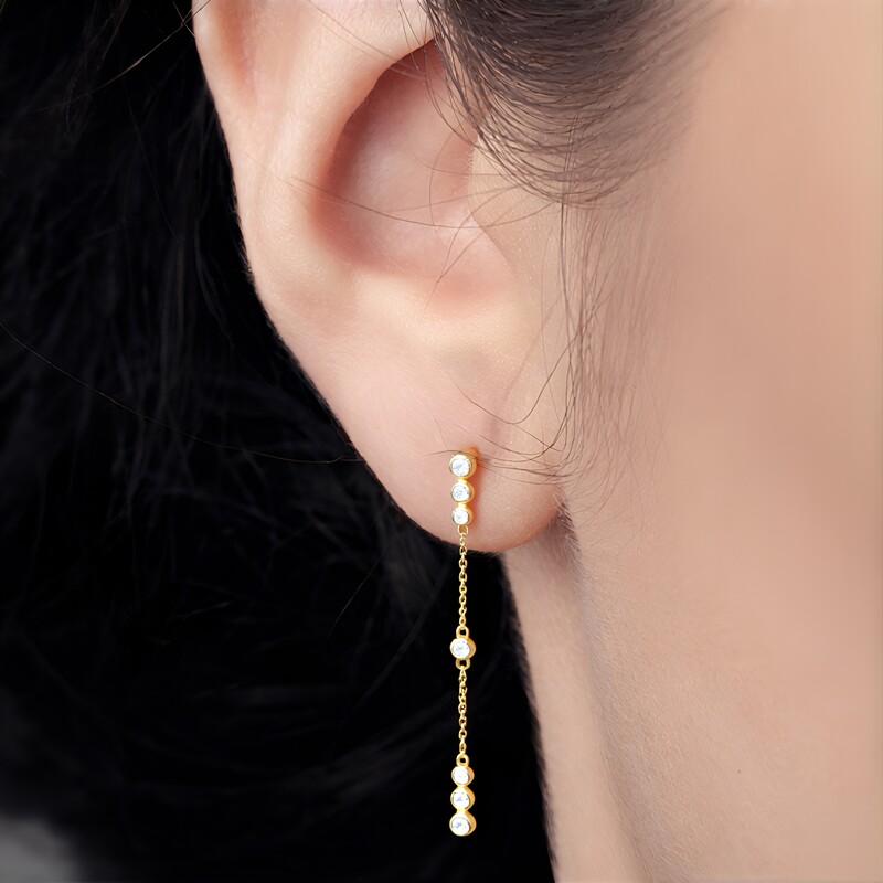 Boucles d'oreilles en or et Diamant SI2 (H) (CIRARI)
