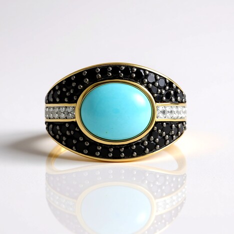 Anello in argento con Turchese Sleeping Beauty (Faszination Türkis)