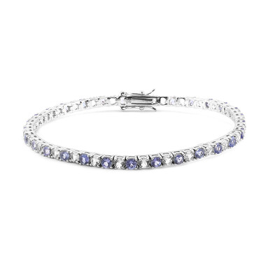 Edelstein-Silberarmband