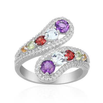 Anello in argento con Ametista Zambiana