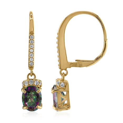 Pendientes en plata con Cuarzo místico