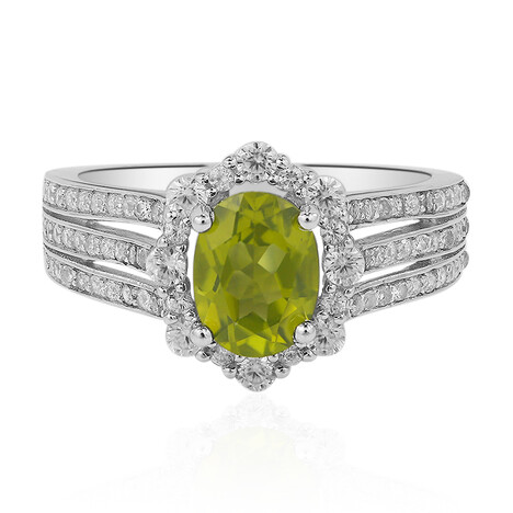 Anello in argento con Peridoto Arizona