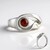 Anello in argento con Zircone Cognac