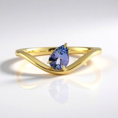 Anello in oro con Tanzanite (non riscaldata)