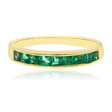 Gouden ring met AAA Zambia smaragden (CIRARI)