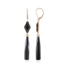 9K Black Onyx Gold Earrings (KM by Juwelo)