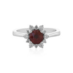 Zilveren ring met een roze zirkoon