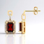 Orecchini in argento con Granato