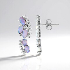 Orecchini in argento con Opale Australiano