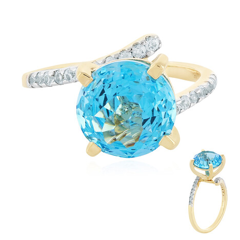 Anello in oro con Topazio Marambaia (PHANTASIA)