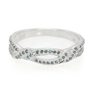 Fancy-Diamant-Silberring
