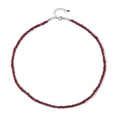 Mozambique Garnet Silver Necklace