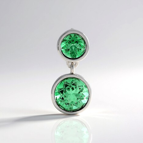 Ciondolo in argento con Quarzo Verde Smeraldo (MONOSONO COLLECTION)