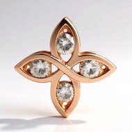 Ciondolo in oro con Diamante Rose de France SI1 di Argyle (Annette)
