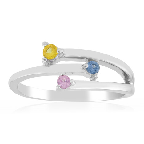 Anillo en plata con Zafiro Ceylon amarillo