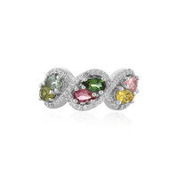 Anello in argento con Tormalina Verde
