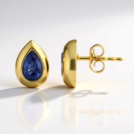 Pendientes en plata con Cianita de Nepal