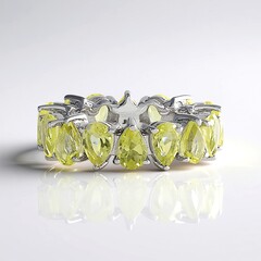 Anello in argento con Quarzo Limone