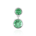 Colgante en plata con Cuarzo verde esmeralda (MONOSONO COLLECTION)
