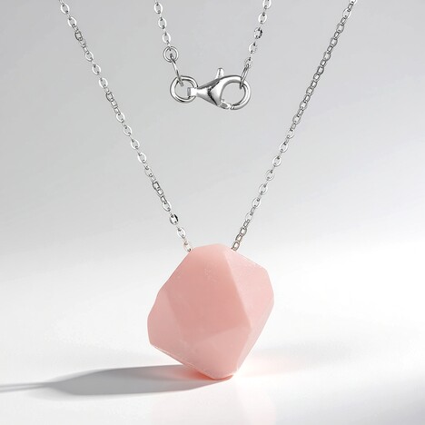 Collier en argent et Quartz rose