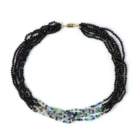 Edelstein-Silberhalskette (Riya)