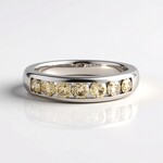 Anello in argento con Diamante Champagne I2 (de Melo)