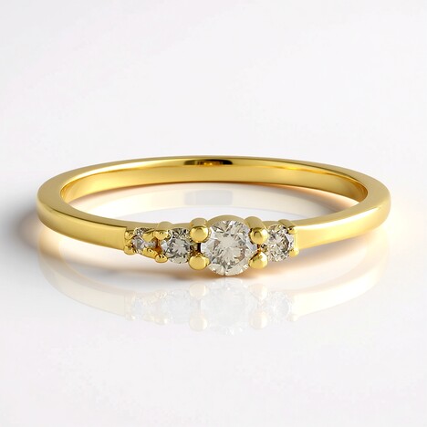 Bague en argent et Diamant champagne I2