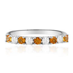 Zilveren ring met spessartienstenen