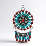 Ciondolo in argento con Turchese Kingman Mohave Blu (Jones Lee)