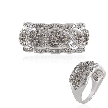 I3 Diamant-Silberring