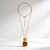 Collana in argento con Ambra Baltica Cognac (dagen)