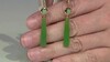 Zilveren oorbellen met groene chalcedoonstenen (KM by Juwelo)