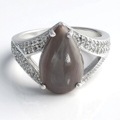 Anello in argento con Agata Botswana