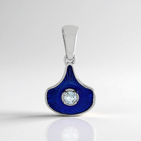 Pendentif en argent et Topaze bleu ciel