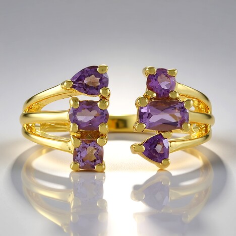 Anello in argento con Ametista Rose de France