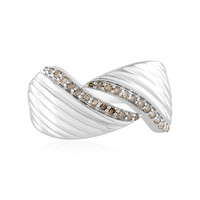 Anillo en plata con Diamante champán I2 (de Melo)