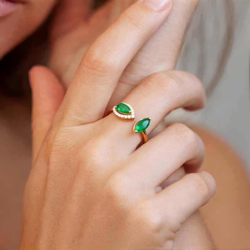 AAA-Sambia-Smaragd-Goldring